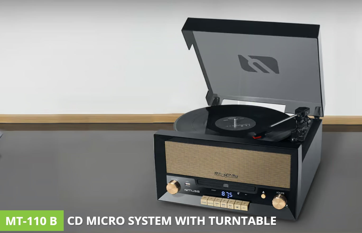 Muse Vintage Turntable MT-110 B CD Micro System